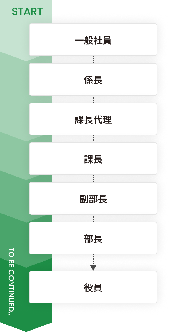 管理部門のキャリアステップイメージ図